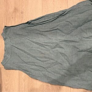Eileen Fisher Green Checkered Tank Top